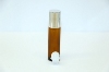Roll-on Braunglas 10 ml, Verschluss silber